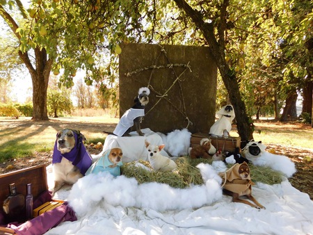 Entry image for Back row left to right- Nibbs, Polly and Frances. Front row - Blue, Fezziwig, George  and Mr.Nesbit. Clicking this image will show a larger photo