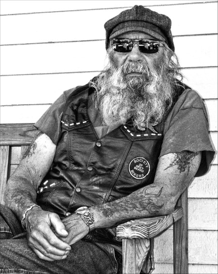 Grey Beard Biker
