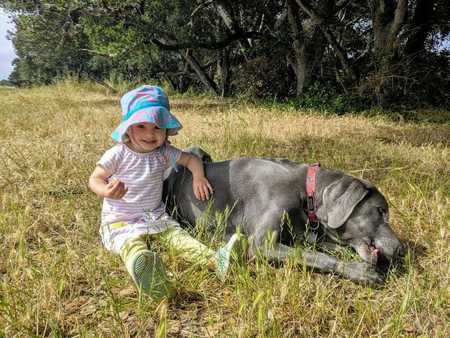 Lilly and her human friend 