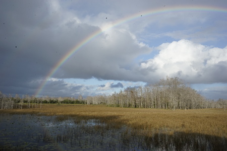 Rainbow before sunset