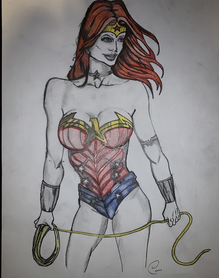 Isaac Reyes - Wonder Woman [Charcoal, Pencils]