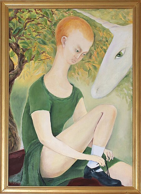 Tatiana Lassan - Green Eye [Oil on Canvas]