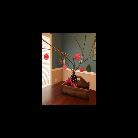 Harper Newport - Egg Tree (Air dry clay, paint, ribbon, rocks)