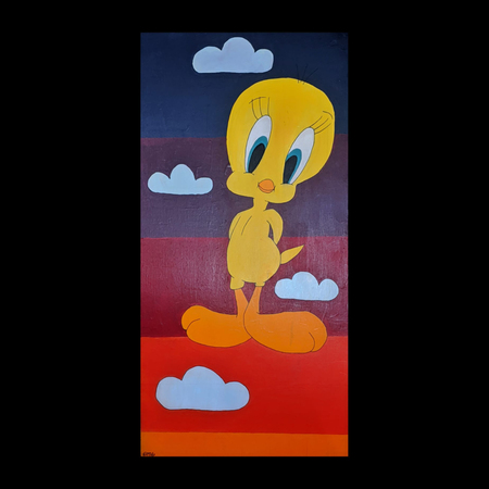 Elena George - Tweety Bird (acrylics on wood - modpodge)