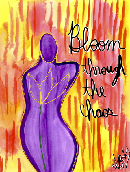 Sierra Barnes - Bloom Through the Chaos (Mixed Media)