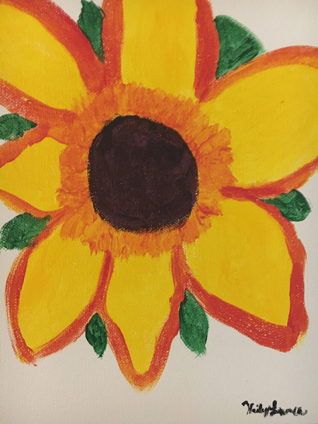 Hailey Lamca - Sunflower (acrylic on canvas)