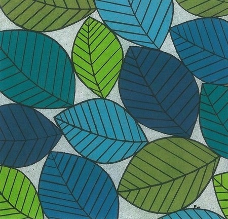 Elaine Wilson - Tropical Leaves [Colored Pencil]