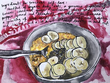 Amanda Flynn - Practical Self-Love [Gansai & Ink on Watercolour Paper]