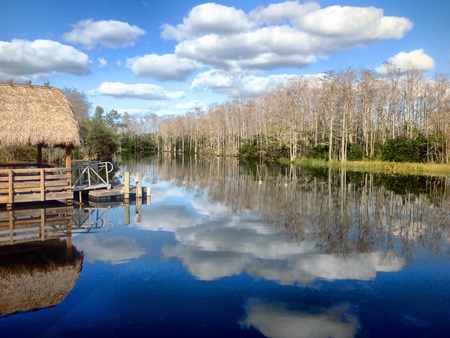Reflections by the hut