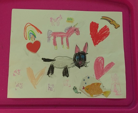 The Magical Unicorn and her friend lily the cat