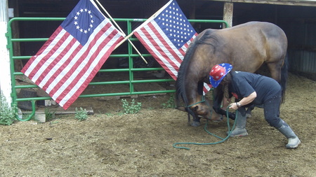 Keira, age 8, is a proud American