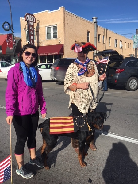 Cooper prancing in the parade