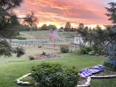 Colorado sunset with Old Glory