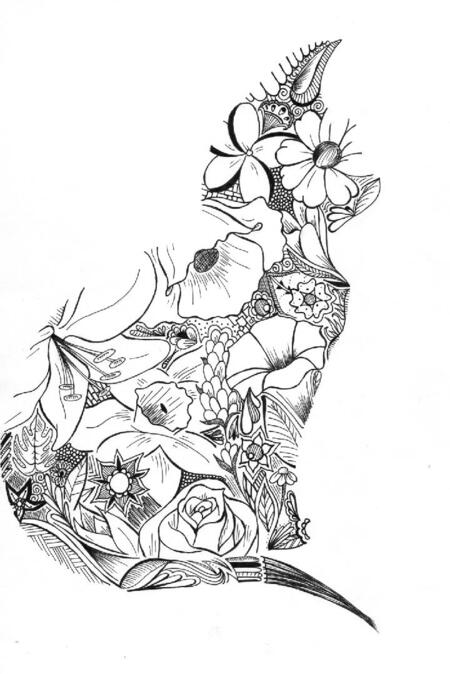 Flower Cat Doodle