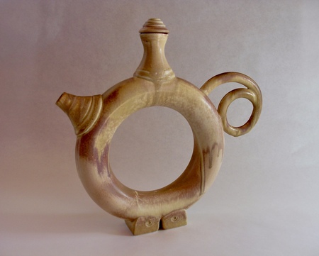 "Dripping Teapot" porcelain art by Cindy Roher