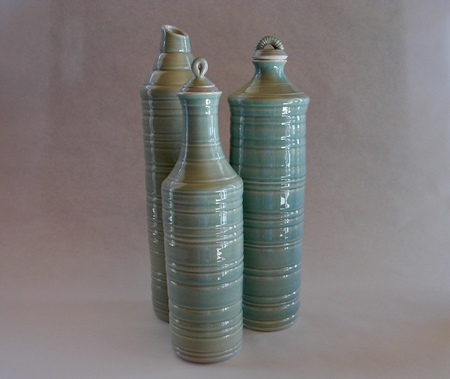 "Celadon Jars" porcelain by Cindy Roher