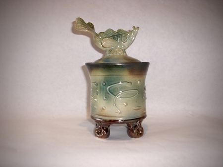 "Fish Salt Jar" porcelain by Cindy Roher