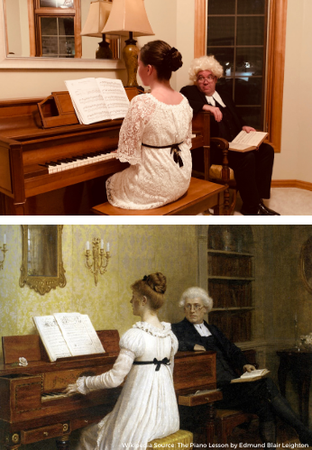 Kent & Gretchen Paulsen - "The Piano Lesson" by Edmund Blair Leighton