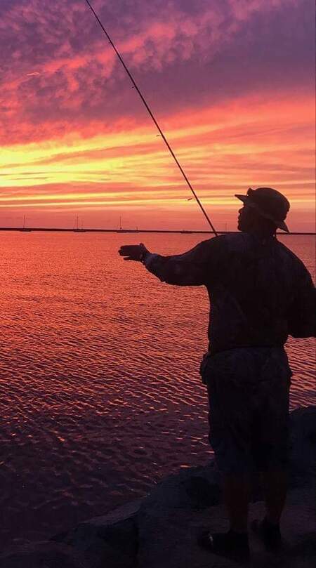 Sunset Fisherman in Kawaihae