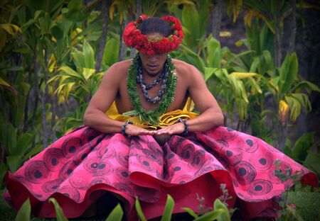 Man Performing Ancient Hula