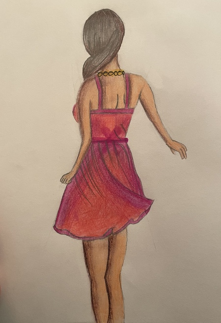 The girl in the dress
