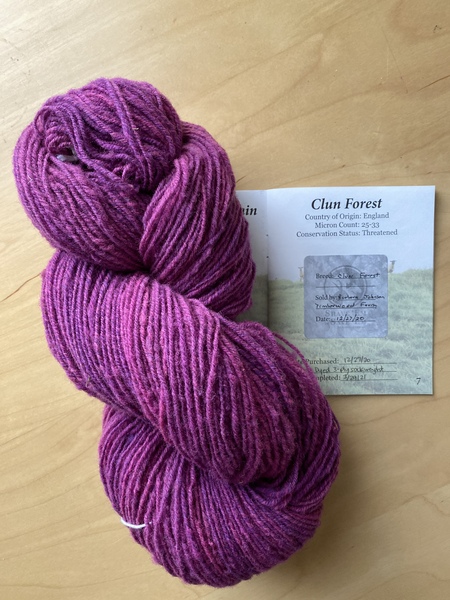 Clun Forest 3-ply sockweight