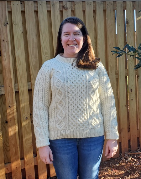 Honeycomb Aran Pullover