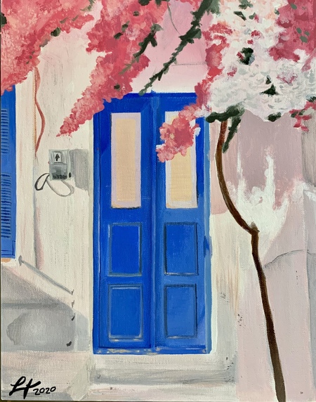 the blue door