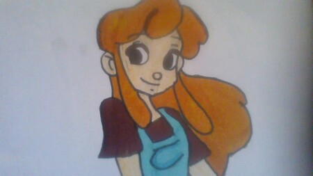Cartoon Girl Drawing/Colored Sketch