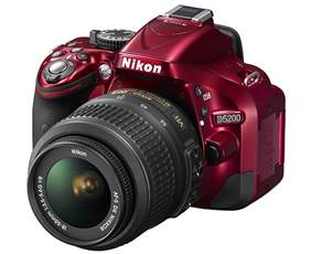 Nikon D5200 Red Digital SLR camera