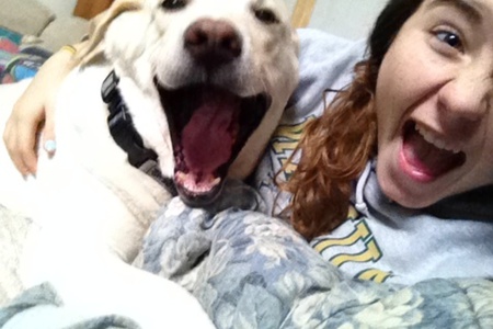 Buddy and Maddie soooo happy together laughing!