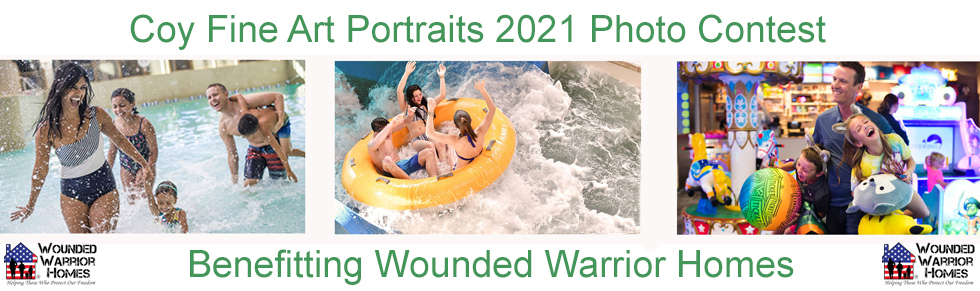 Banner for Coy Fine Art Portraits 2021 Family Photo Contest benefiting Wounded Warrior Homes