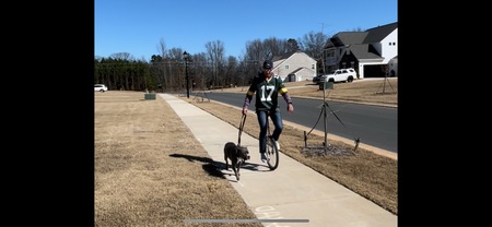 Zeke and I walking off another painful Packers loss in the postseason.