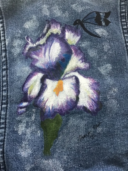 Iris on Denim