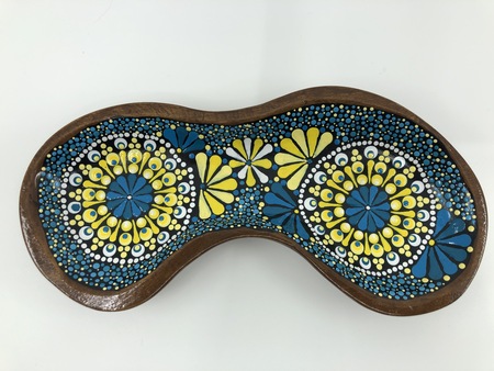 Blue/Yellow Kidney Bowl
