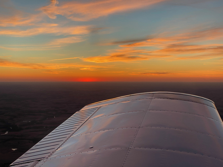 Rewarding sunset at the end of an 11 hour lifeline pilots flight