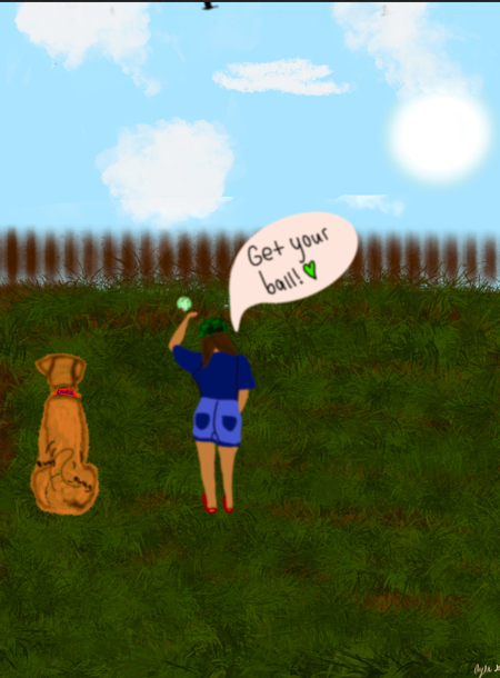 Entry image for Playing fetch!. Clicking this image will show a larger photo