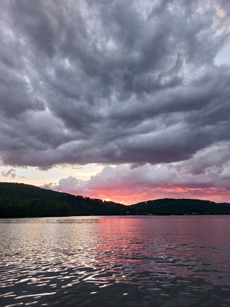 Storm at sunset