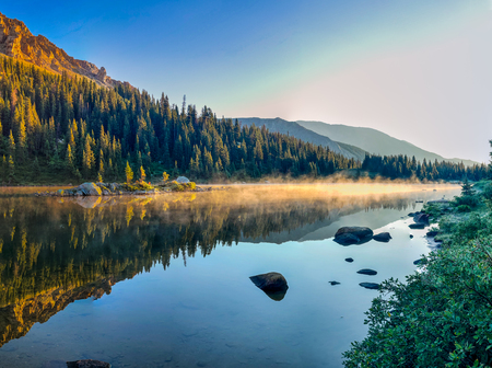 Morning Mist on Kroenke Lake