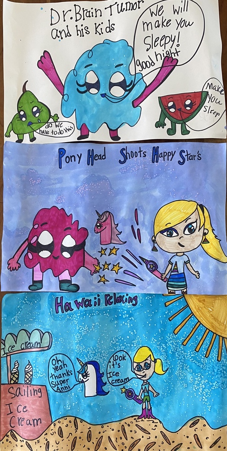 Anni and Ponyhead fight Dr Brain Tumor 