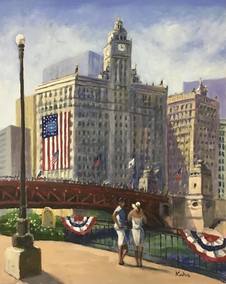 Wrigley Building on July 4th