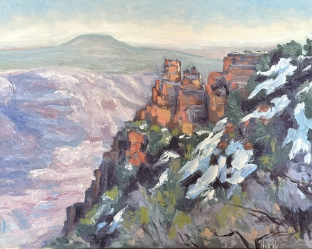 South Rim With Snow