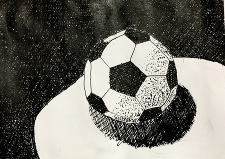 Pen and Ink Soccer Ball