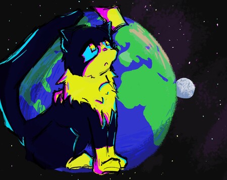 Entry image for The First Cat in Space. Clicking this image will show a larger photo