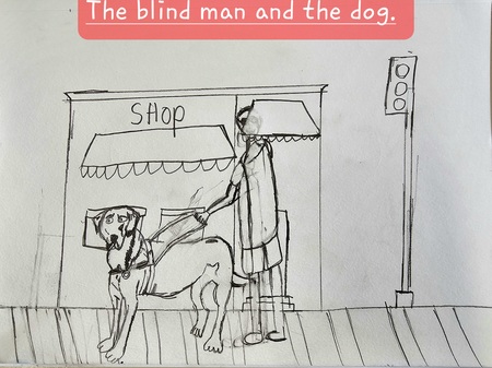 The blind man and the dog