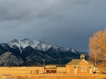 Schoolhouse in December Light