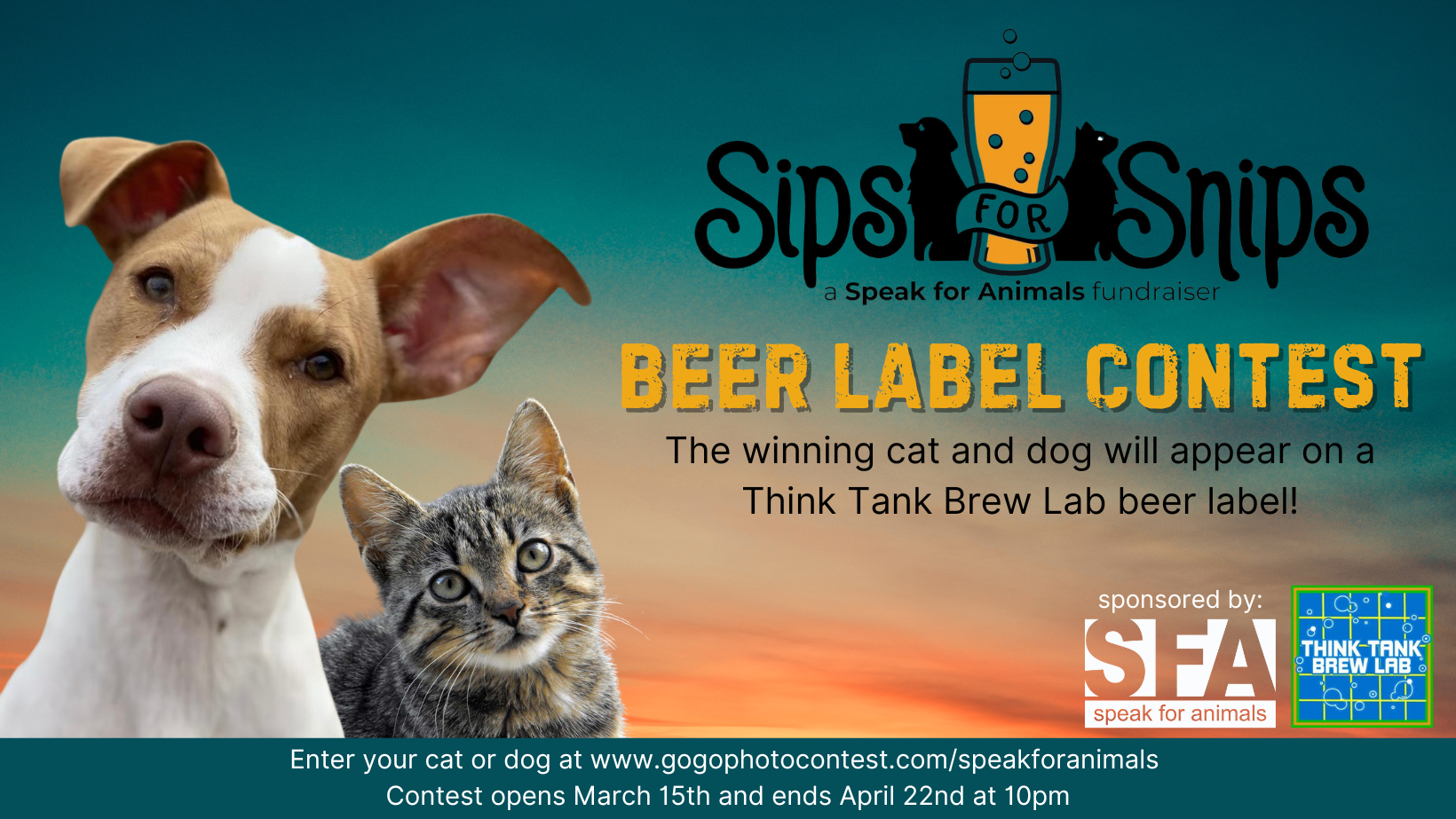 Speak for Animals | Sips for Snips Beer Label Contest