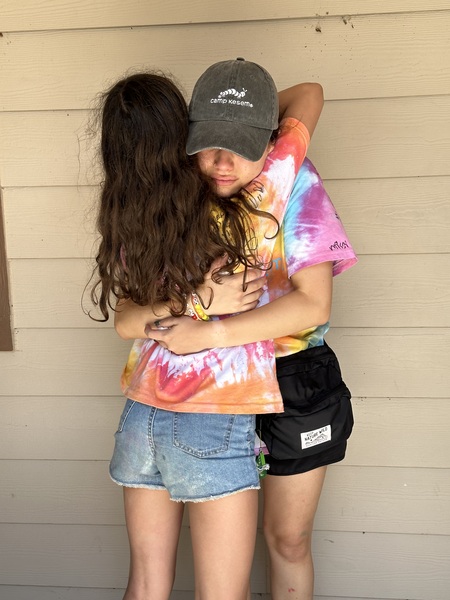 Entry image for Sherbet says goodbye to Hiccup (at her last summer of camp). Clicking this image will show a larger photo