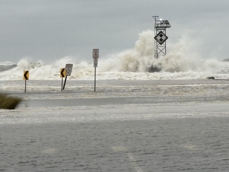 Entry image for Big Waves Flood Ocean City, Md. Beaches.. Clicking this image will show a larger photo