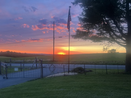 Farmland sunset 